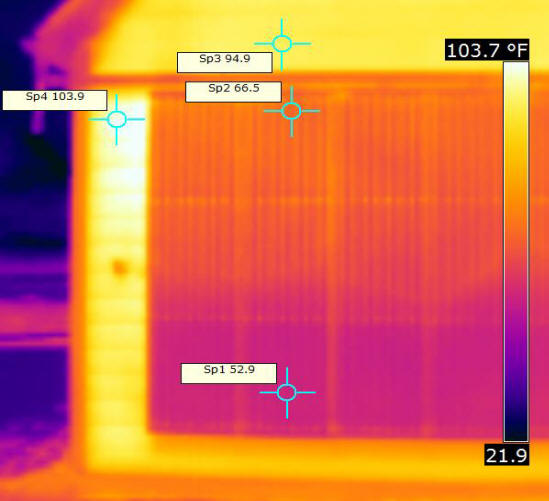 Solar collector thermal image