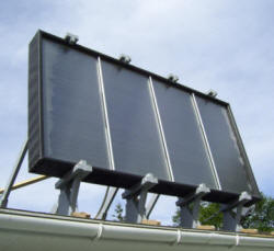 diy solar collector on roof