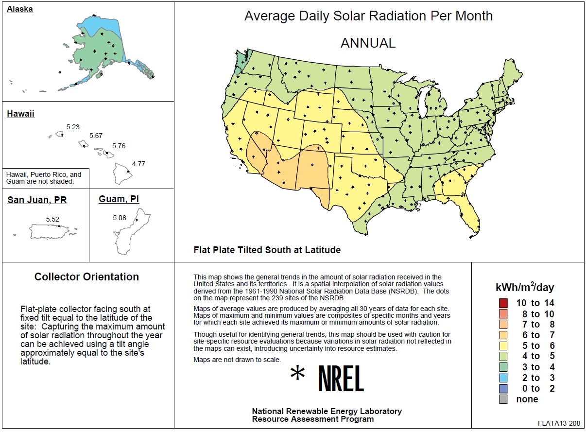 annual sol rad map