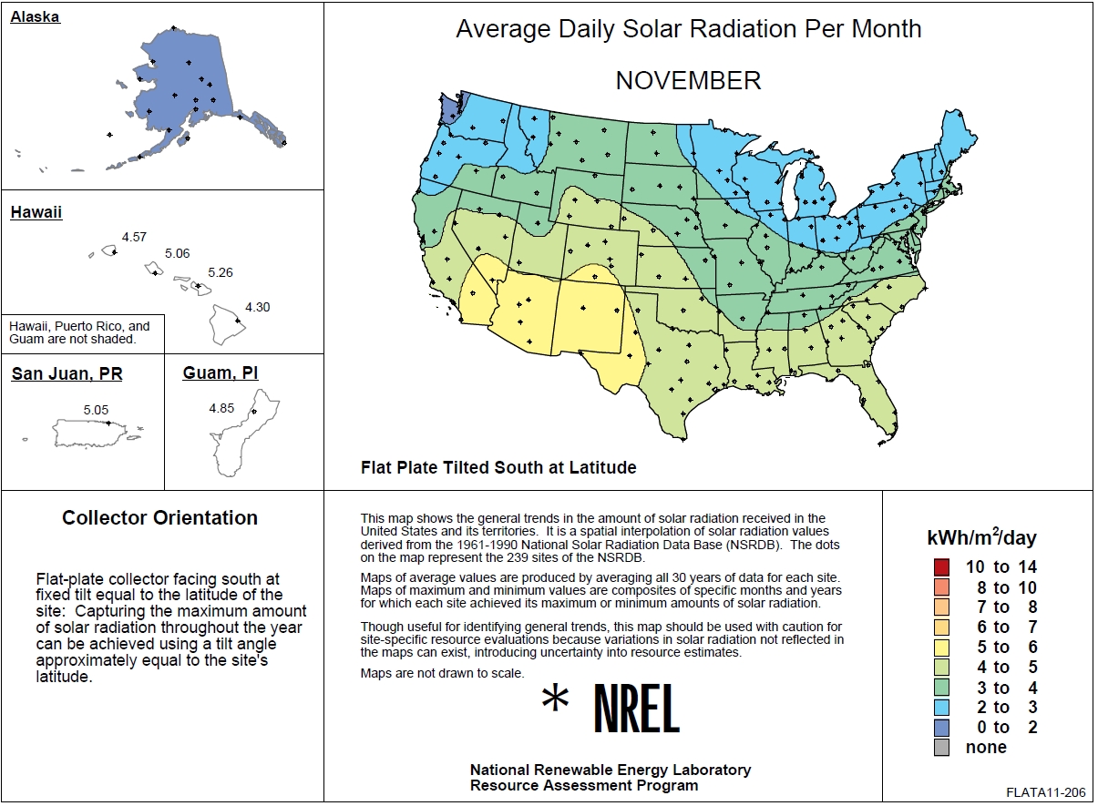 Nov solar rad map
