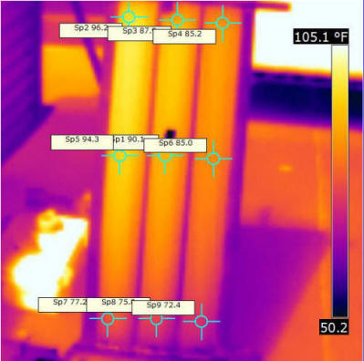 downspout collector thermal image