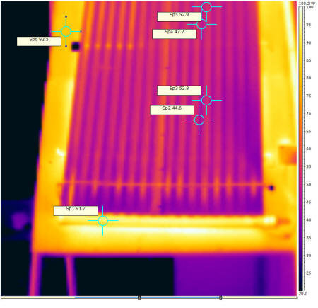 IR picture pool heating collector