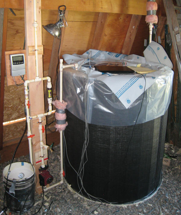 solar hot water tank and controller