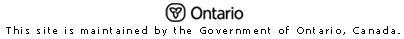 This site maintained by the Government of Ontario, Canada