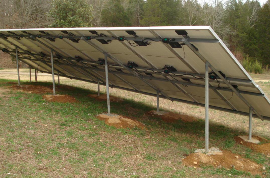 welded pipe pv module mount system