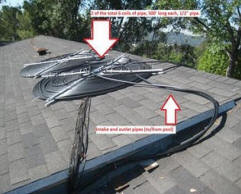 solar pipe coil pool heater
