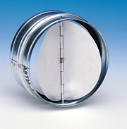 backdraft damper for solar collectors