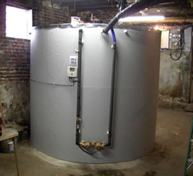 large solar heat storage tanks