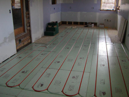 Warmboard radiant heat floor