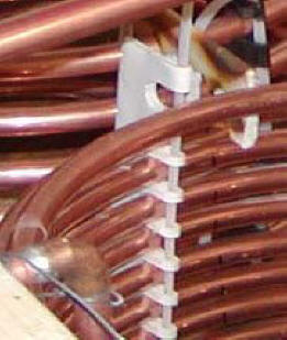 solar tank heat exchanger supports
