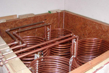 solar heat storage tank copper coil heat exchangers