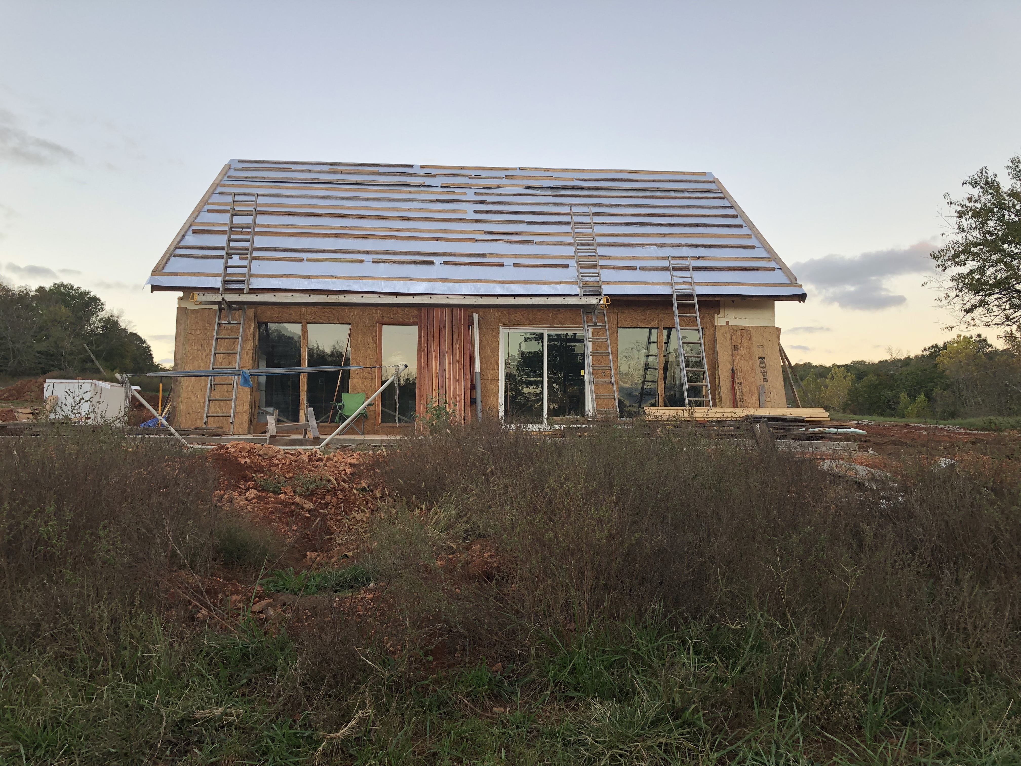 Passive solar home with heat storage