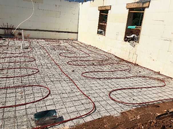 pex piping in floor