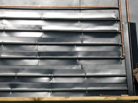 absorber plates installed on collector