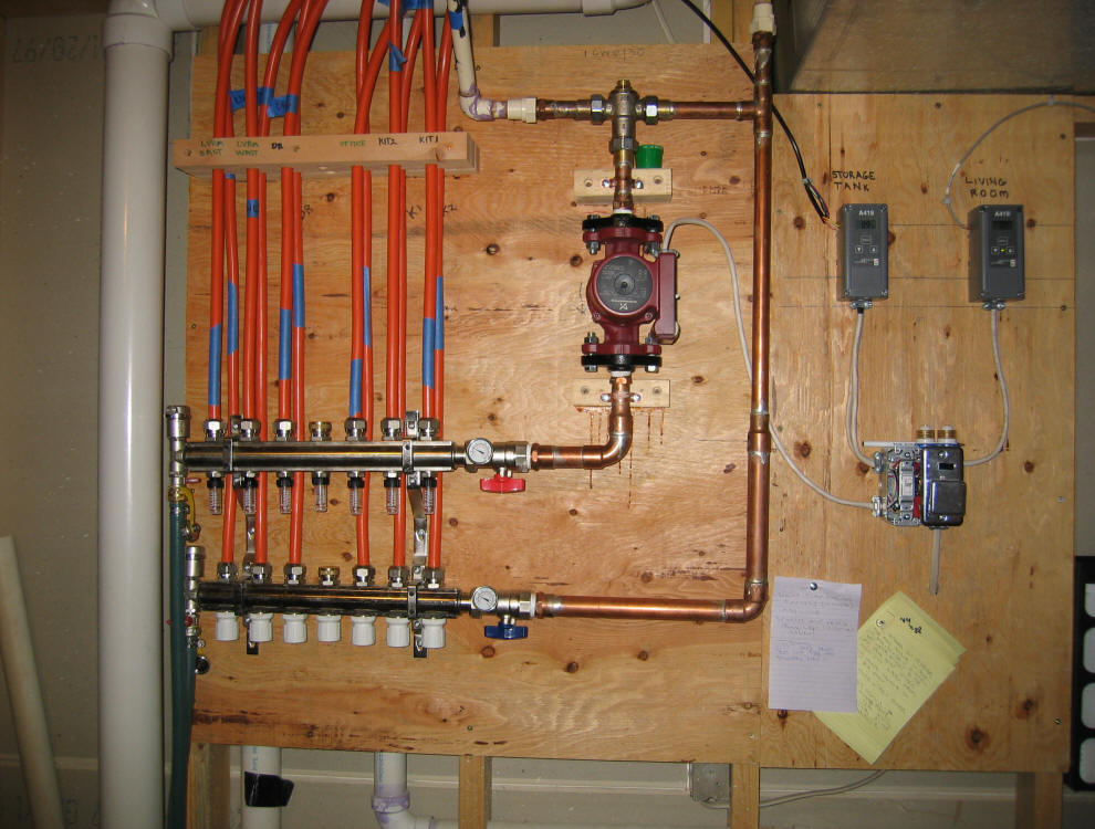 Solar House Heating System -- Control Diagram hot water thermostat wiring diagrams 