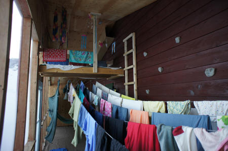 sunspace play and clothes drying area