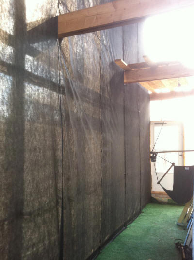 sunspace south wall mesh