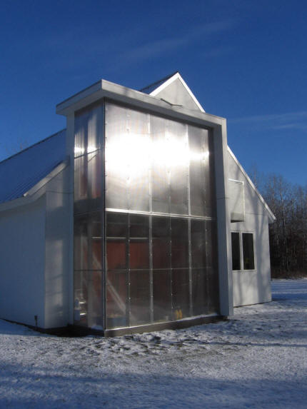 low thermal mass sunspace in Minnesota