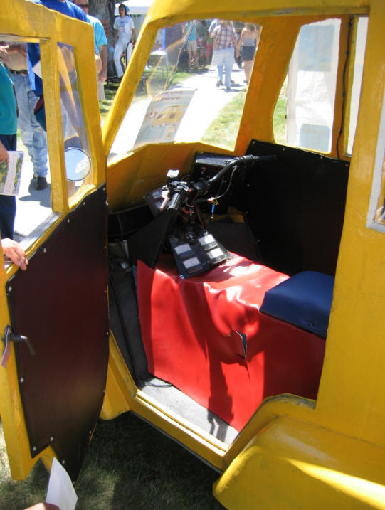 Solar Bug  Electric Car -- interior view.