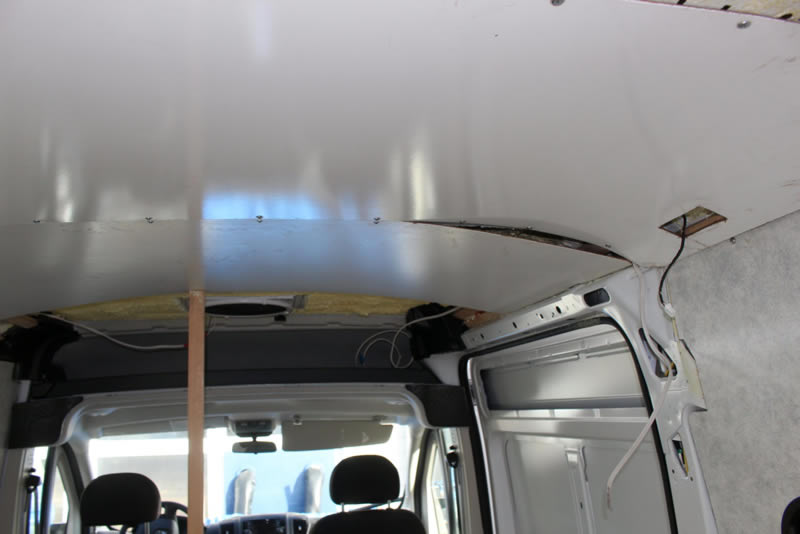 camper van ceiling panel install