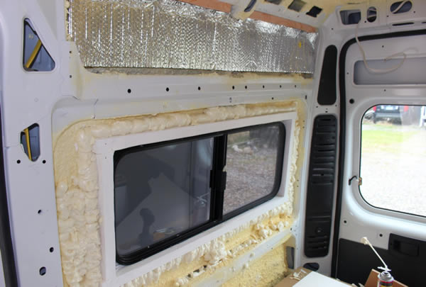 insulating camper van sidewall