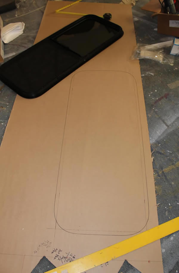 template to install van conversion window