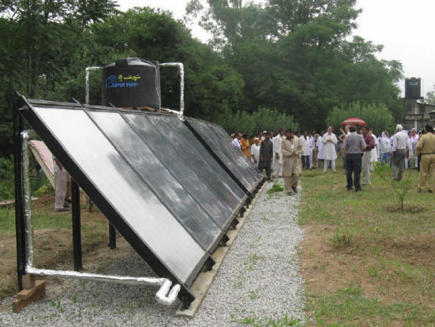 Solar hot water for hospital in Pakistan