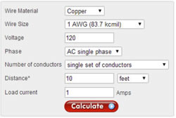 Amperage Drop Chart