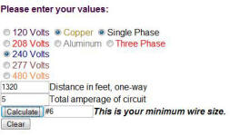 Solar Wire Size Chart